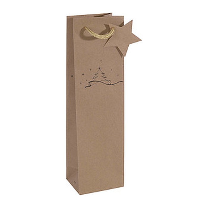 SIGEL Geschenktüten für Flaschen Christmas tree Motiv 10,0 x 35,0 cm, 5 St.