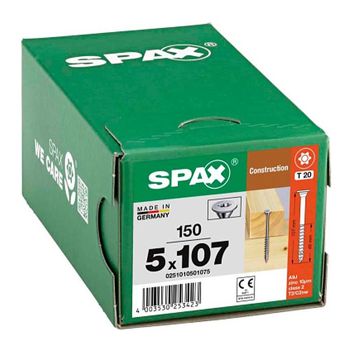 SPAX® Universalschrauben T20 Tellerkopf WIROX 0251010501075 5 mm x 107 mm, 150 St.