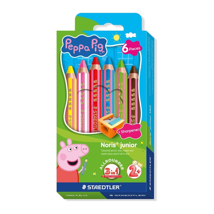 STAEDTLER Noris junior Peppa Pig Edition Buntstifte farbsortiert, 6 St.