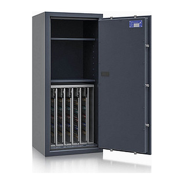 ISS safe4key Schlüsseltresor grau mit 440 Haken, Elektronikschloss, 50,0 x 42,0 x 115,0 cm, 1 St.