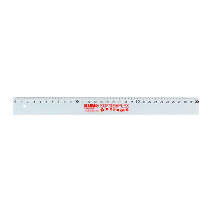 KUM Lineal L03 Softie Flex 30,0 cm, transparent