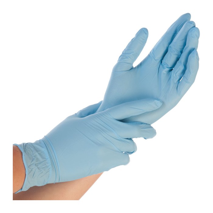 HYGOSTAR unisex Einmalhandschuhe SAFE LIGHT blau Größe S, 100 St.