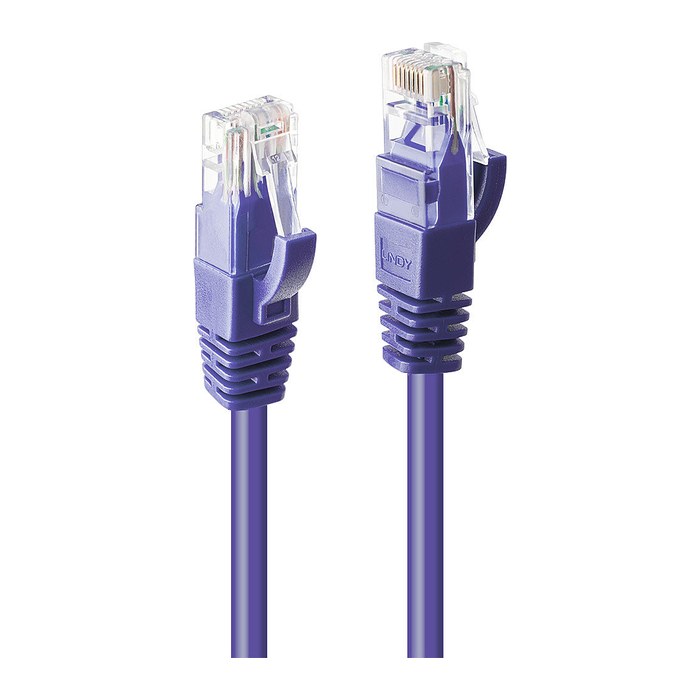 LINDY Patchkabel Cat6 U/UTP violett 1.00m