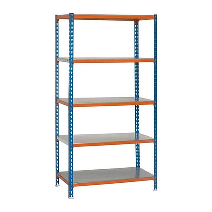 Simonrack Schwerlastregal SIMONCLICK PLUS 5/400 8435104912720 blau, orange, silber 100,0 x 40,0 x 200,0 cm