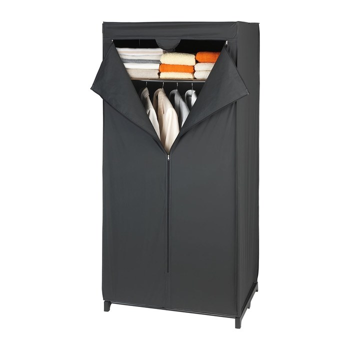 WENKO Stoffschrank Deep Black, 43821020100 schwarz 75,0 x 50,0 x 160,0 cm, 1 St.