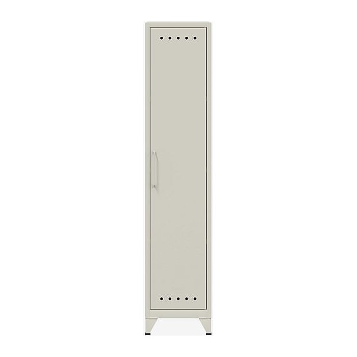 BISLEY Stahlschrank Fern Locker FERLOC696 verkehrsweiß 1 Fachboden 38,0 x 51,0 x 180,0 cm, aufgebaut, 1 St.