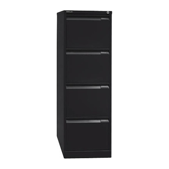 BISLEY Hängeregistraturschrank schwarz 4 Schubladen 41,3 x 62,2 x 132,1 cm, 1 St.