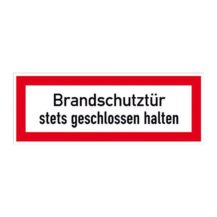 SafetyMarking® Brandschutzaufkleber "Brandschutztür stets geschlossen halten" rechteckig 29,7 x 10,5 cm, 1 St.