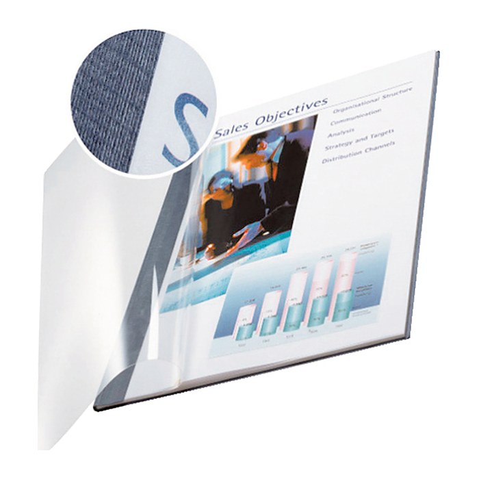 LEITZ Buchbindemappen blau Softcover für 36 - 70 Blatt DIN A4, 10 St.