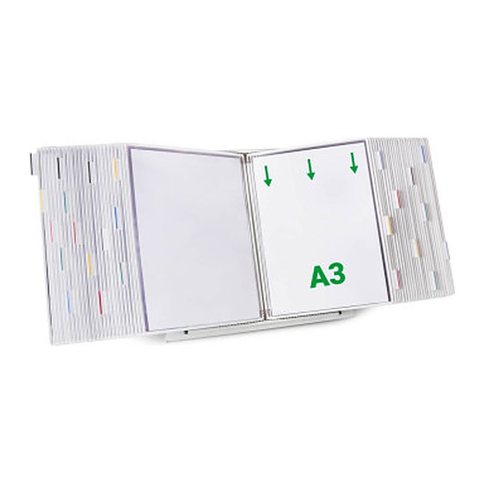 tarifold Sichttafelsystem 433502 DIN A3 weiß mit 50 St. Sichttafeln, 1 St.