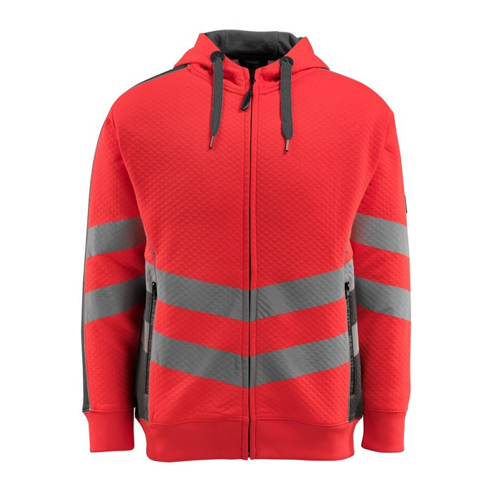 MASCOT® unisex Warnschutz-Langarmshirt Corby rot, anthrazit Größe S, 1 St.