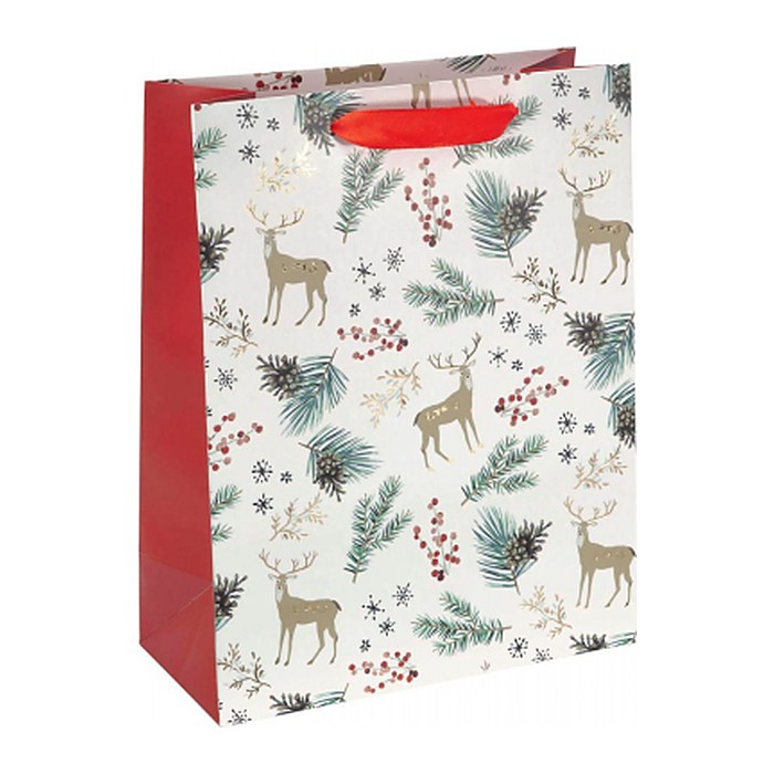 SIGEL Geschenktüten Christmas motifs watercolor Large rot/weiß 26,0 x 33,0 cm, 5 St.