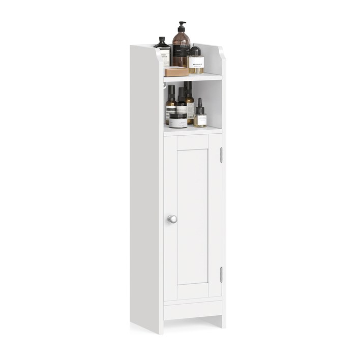 VASAGLE Badschrank weiß 18,0 x 20,0 x 80,0 cm
