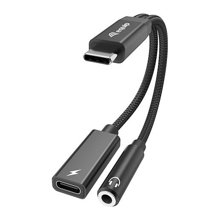 Equip Adapter USB-C-> 3-Pin 3.5mm St/Bu DAC 0.12m schwarz