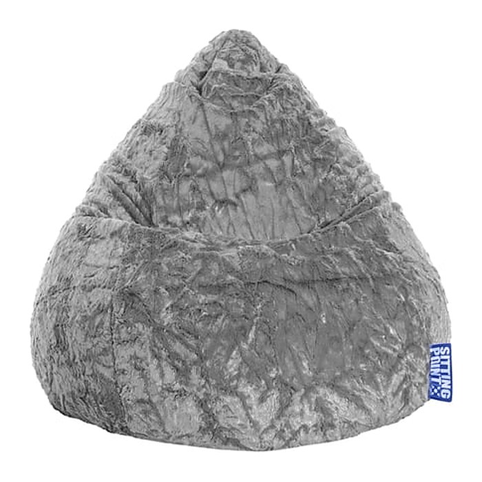 SITTING POINT Beanbag Fluffy XL Sitzsack mittelgrau