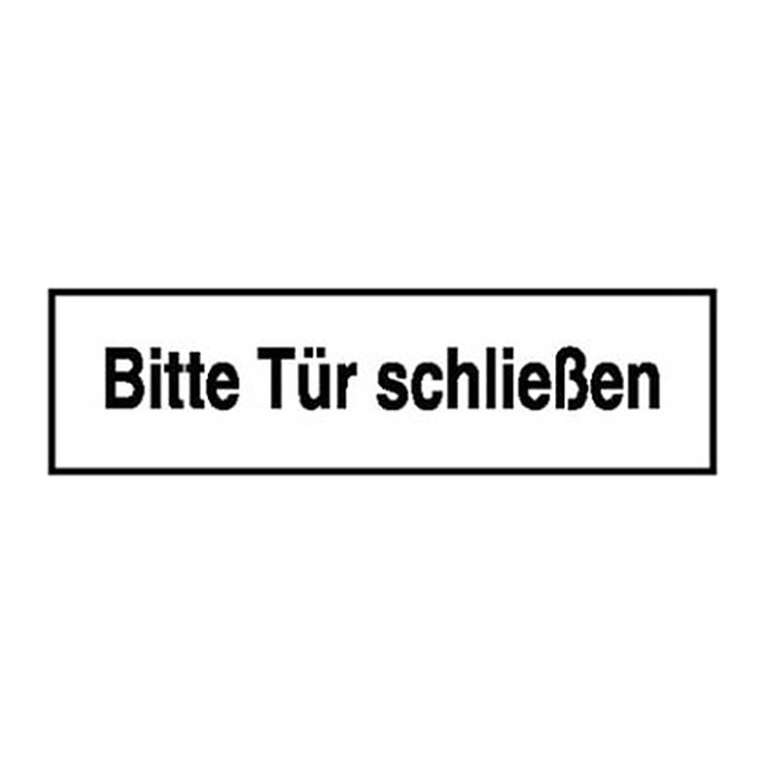 Hinweisaufkleber "Bitte Tür schließen" rechteckig 25,0 x 7,0 cm, 1 St.