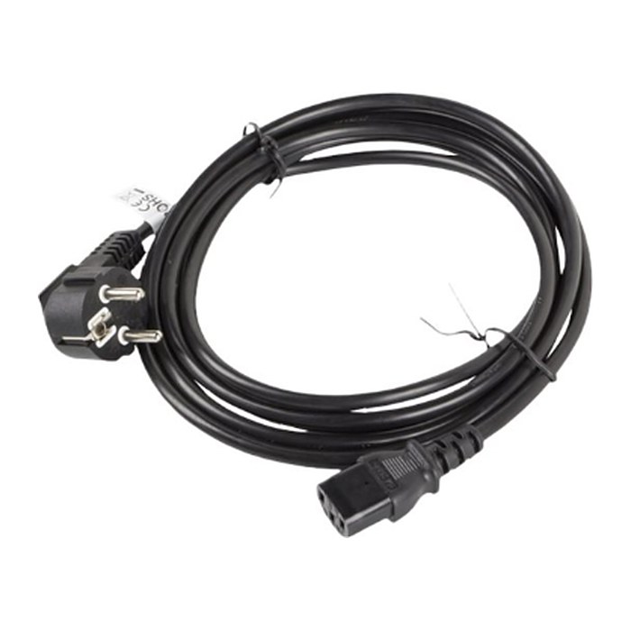 LANBERG Netzkabel CEE 7/7 90°->IEC 320 C13 3,0m VDE