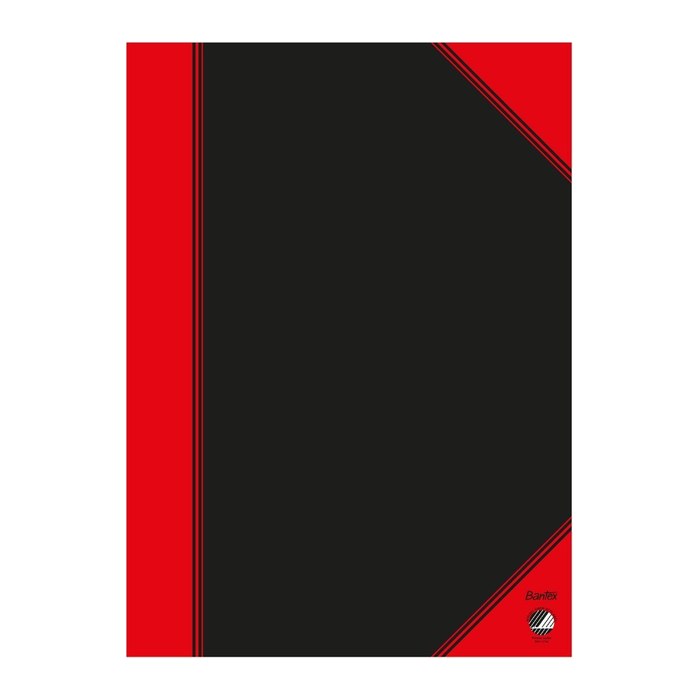 Bantex Notizbuch Chinakladde DIN A6 kariert, schwarz/rot Hardcover 192 Seiten, 1 St.
