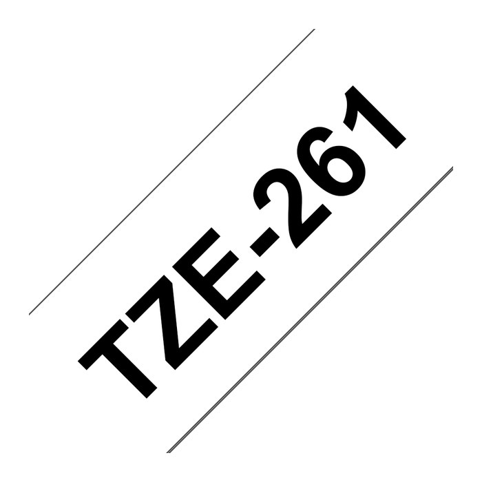 brother Schriftband TZe-261 TZE261, 36 mm, schwarz auf weiß, 1 St.