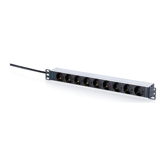 DIGITUS 9-Fach Steckdosenleiste 1HE PDU, mit Schutzkontakt