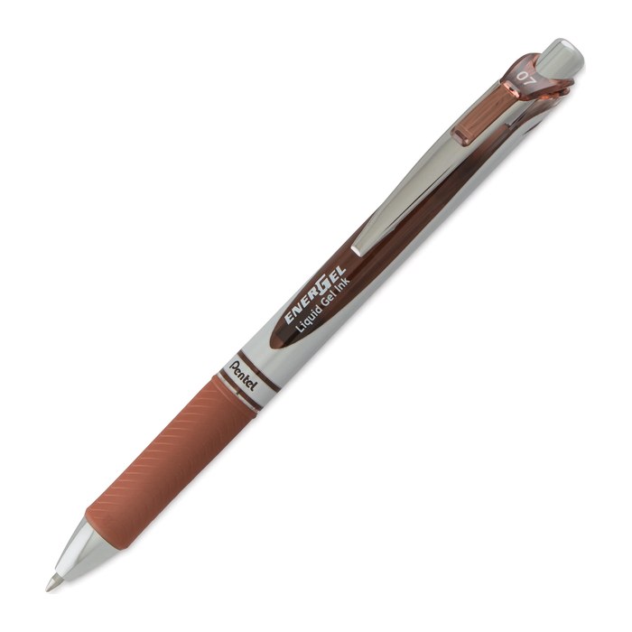 Pentel EnerGel BL77 Gelschreiber braun/silber 0,35 mm, Schreibfarbe: braun, 1 St.