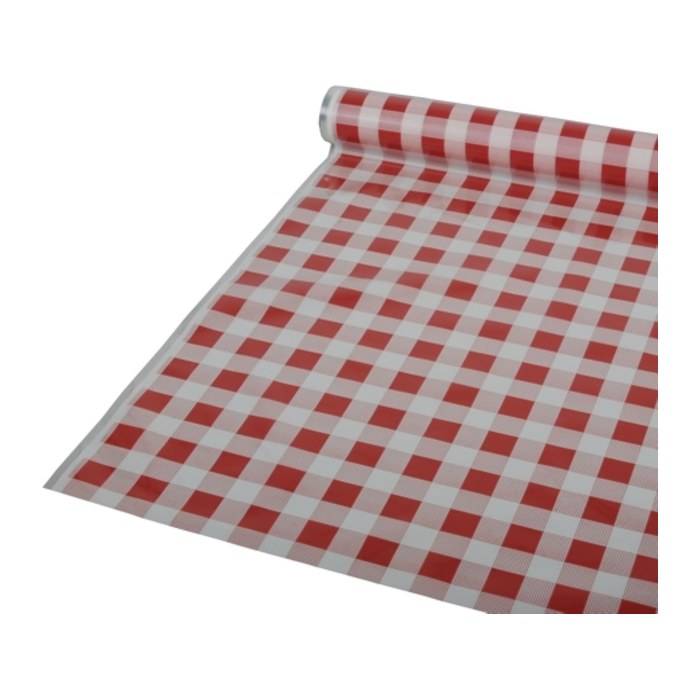 STARPAK Tischdecke Karo rot, weiß 80,0 cm x 50,0 m, 6 St.