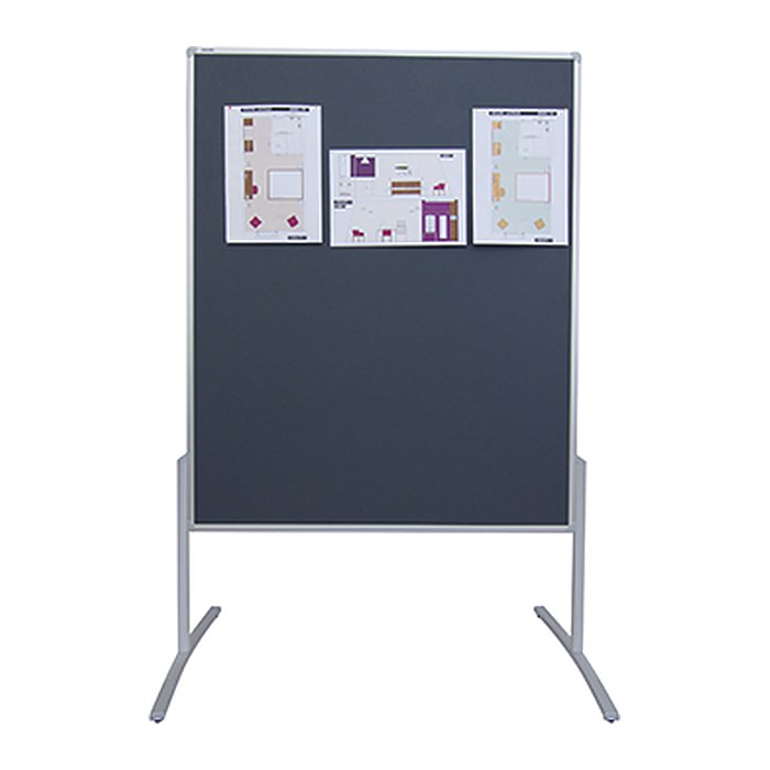 FRANKEN Moderationswand PRO 120,0 x 150,0 cm grau