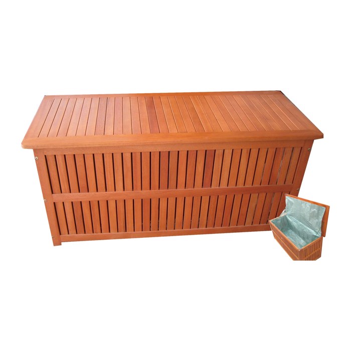 Garden Pleasure PLANO Gartenbox 277,51 l braun 130,0 x 55,0 x 58,0 cm, 1 St.
