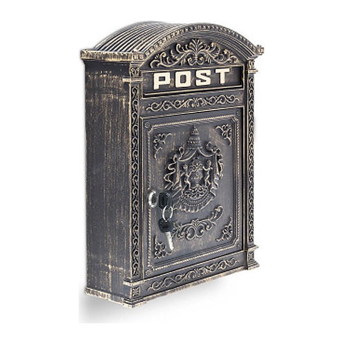relaxdays Briefkasten Antik 10020107_490 bronze