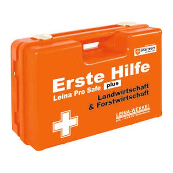 LEINA-WERKE Erste-Hilfe-Koffer Pro Safe plus Land- & Forstwirtschaft DIN 13169 + Erweiterung orange