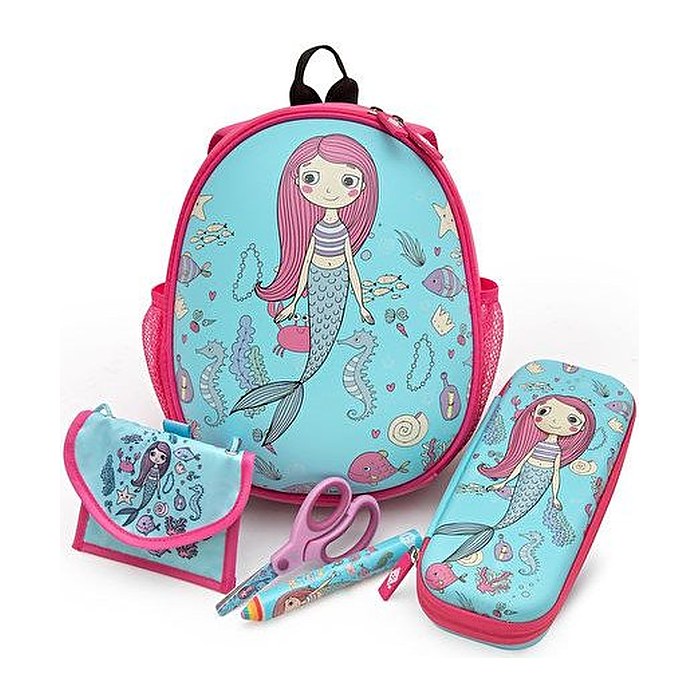 WEDO Kinder-Rucksack Meerjungfrau mit Netztaschen innen/auße