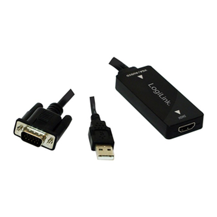 Logilink Konverter VGA m. Audio zu HDMI konform m.High Spee