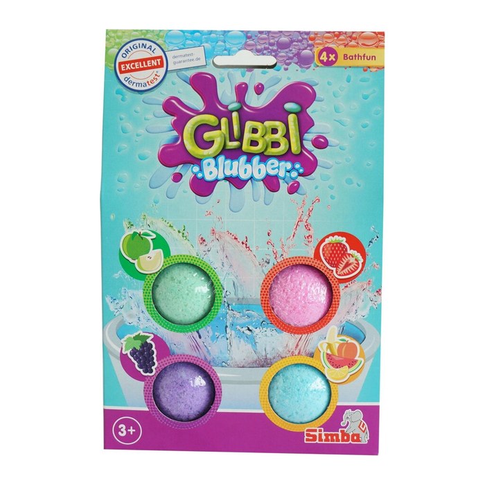 Simba Badebomben Glibbi Blubber Badespaß farbsortiert, 4 St.