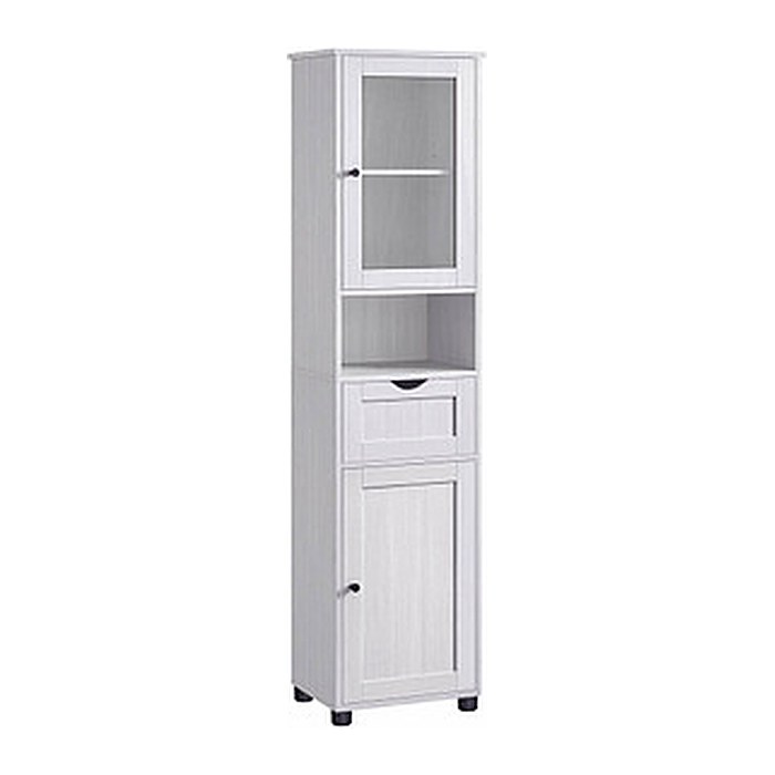 VASAGLE Badschrank weiß 40,0 x 30,0 x 165,0 cm