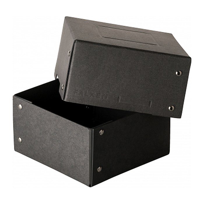 FALKEN PURE 150x150mm Aufbewahrungsbox 1050 Blatt schwarz 16,0 x 16,0 x 8,5 cm, 1 St.