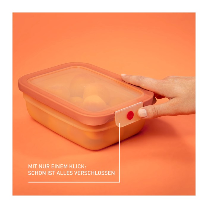 emsa Frischhaltedose ONECLICK 7,3 cm hoch orange 1,2 l, 1 St.
