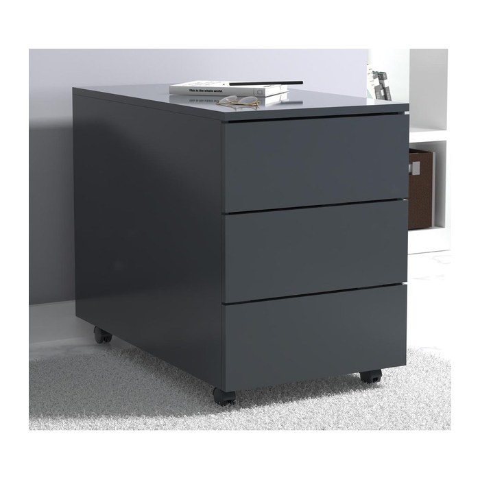 VCM my office Dalosa Rollcontainer anthrazit 3 Auszüge 39,0 x 70,0 x 55,0 cm