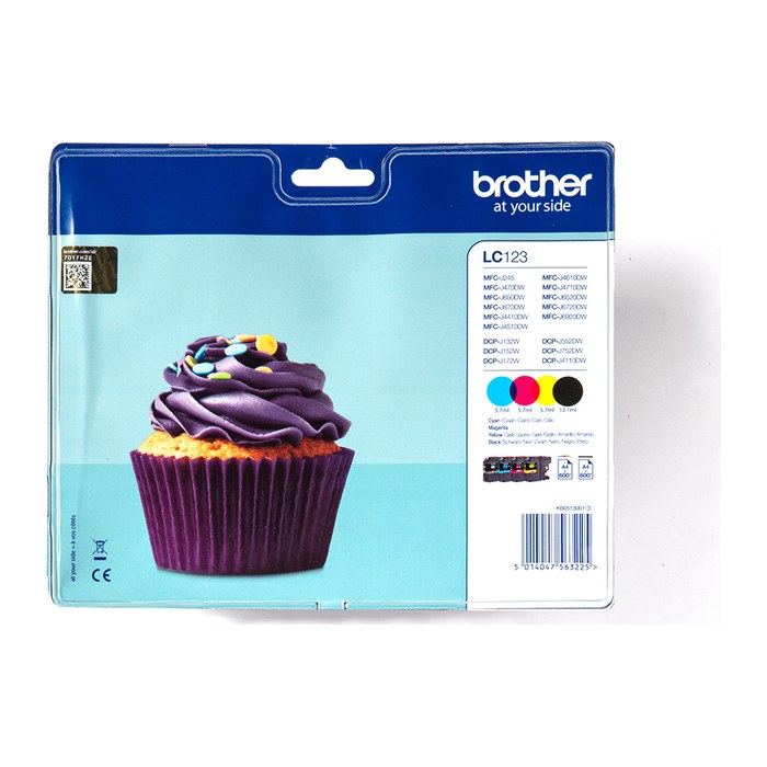 brother LC-123BK/C/M/Y schwarz, cyan, magenta, gelb Druckerpatronen, 4er-Set
