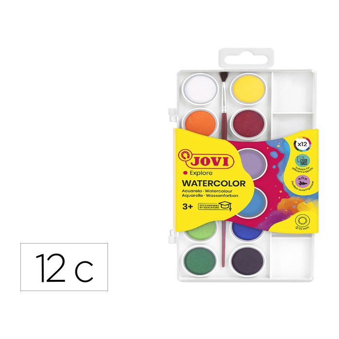 JOVI Wasserfarbkasten 12 Farben