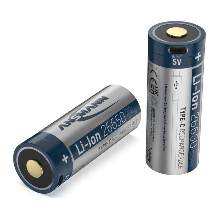 ANSMANN USB-Akku mit Ladekabel Li-Ion 26650 5100 mAh, 1 St.