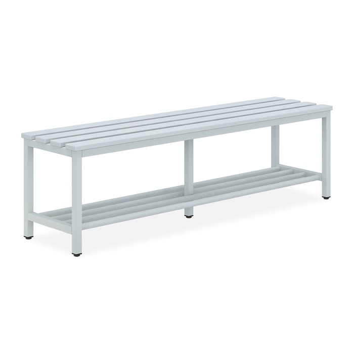Kunststoff-Sitzbank mit Schuhrost (optional) - 1000-2000 mm (1500 x 380 x 440 mm)