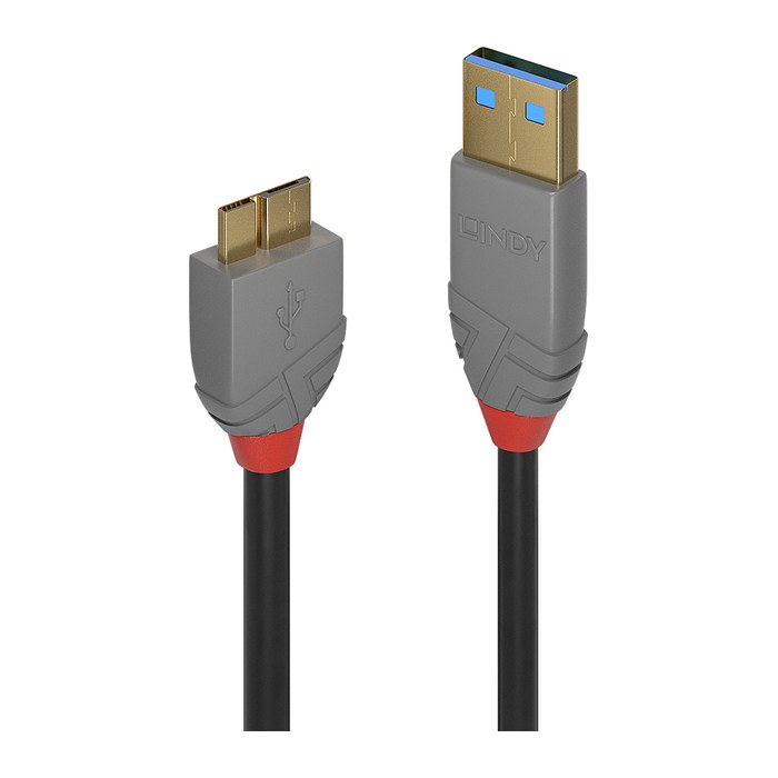 LINDY USB 3.0 Kabel Typ A/Micro-B Anthra Line M/M 2m