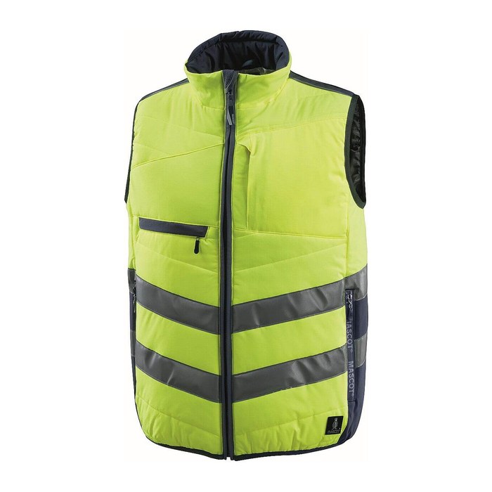 MASCOT® unisex Warnweste Grimsby gelb, schwarzblau Größe L