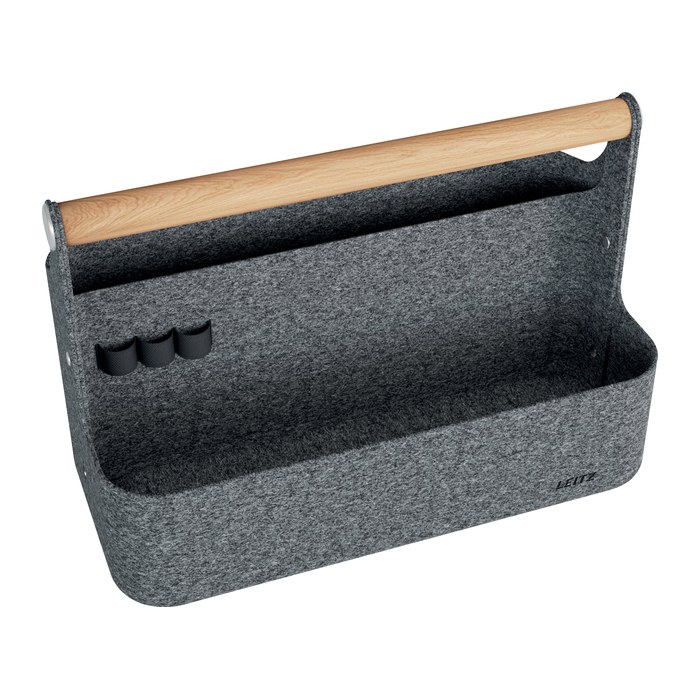 LEITZ Schreibtisch-Organizer dunkelgrau Filz 2 Fächer 38,0 x 19,0 x 25,5 cm