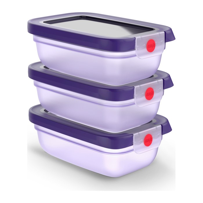 emsa Frischhaltedosen-Set ONECLICK violett 0,5 l, 3 St.