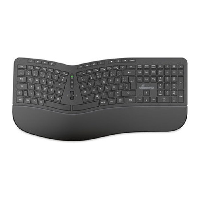 MediaRange MROS279 ergonomische Tastatur kabellos schwarz
