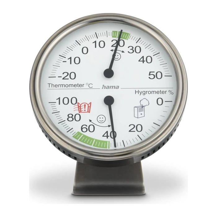 hama Tahiti Thermo-Hygrometer silber, 1 St.