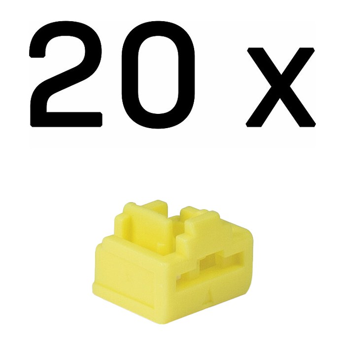 LINDY RJ45 Port Schlösser GELB, 20 Stück