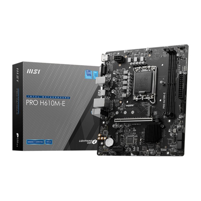 MSI PRO H610M-E (H610,S1700,mATX,DDR5)