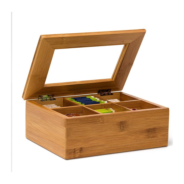 relaxdays Teebox braun 22,0 x 16,0 cm, 1 St.